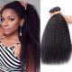 Smooth 8 Inch Peruvian Kinky Straight Hair Weave For Black Women