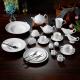EU FDA Plain White Porcelain Dinnerware Sets Stain Resistant Home Porcelain Dinnerware