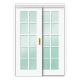 AB-ADL500 double leaf glass wooden interior door