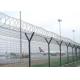 Air Port Welded Wire Mesh Panel 2.4m Height Metal Security Fencing With Y Post