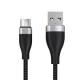 Nylon 3.3FT Black 480Mbps Micro Data USB Cable For Mobile Phone