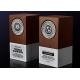 Aluminum Base Wooden Award Plaques 3D Customized Logo Souvenirs For Enterprise