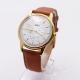 Mens Stainless Steel Chronograph Watches / Gold Color Belt Watches For Gents