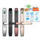 Digital Door Lock Zinc Alloy S875 Smart Fingerprint Glass Door Lock With Tuya APP