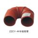 Standard Size Bus Accessories Red Color Intercooled Silicone Tube For Yutong
