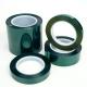 Green Polyester masking tape silicone adhesive high temperature  widely use for power coating