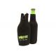 Lightweight Neoprene Bottle Holder Black / Pantone Color 17oz  With Zipper