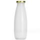 Round Screen Printing Milk Beverage Empty Glass Bottles 200ml 250ml 500ml 1000ml With Cap