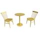 Dia 60cm Full Steel Garden Dining Set Disc Table And 2 Chairs