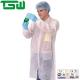 Waterproof 70g Disposable Lab Coat With Zip Closure
