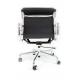 Black Color Aluminum Office Chair Large Load Capacity With Swivel Tilt Lift Base