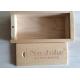 Natural Small USB Storage Wooden Box With Sliding Lid Artistic Carving / Screen Printing
