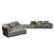 Upholstered Wide European Style Furniture Metal Legs L Shape Modern Sofa Set