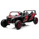 Remote Control 24v UTV 4 Seater Ride On Cars for Adults and Kids in Red Pink Color