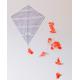 30m Simple Nylon Flying Diamond Stunt Kite For Beginners