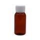 60ml Round Amber Prescription Pharmacy PET Liquid Medicine Scaled Container with Lid