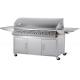 Factory price smokeless barbecue bbq gas grill 6 burner with cooking grates