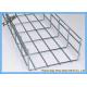 Galvanized / Powder Coated Wire Mesh Cable Tray , Metal Mesh Tray SGS Listed