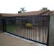 Countryard Driveway Sliding Gate 1.8m*2.4m , Black Powder Coated Finished