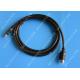 Gold Plated High Speed HDMI Cable , Black Heavy Duty Round HDMI 1.4 Cable