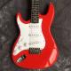 ST back metal red electric guitar, can be modified according to customization requirements