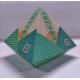 4c Corrugated Plastic Packaging Boxes Green Triangle Shaped Box