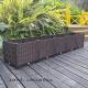 Multifunction 26CM Brown Plastic Planter Box Plastic Containers For Raised Garden Beds