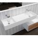 White Rectangular Wall Hung Bathroom Basins Customised Design