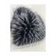 High Pile Black And White Tip Dyed Faux Fur Fabric For Hat Pom Pom