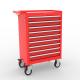 Powder Coated Mobile Pulling Handle 9 Drawer Top Tool Chest