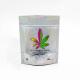 Laser Foil Smell Proof Mylar Bag Weed Packaging Stand Up Pouch With Zipper