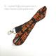 Wholesale woven lanyard with embroidered logo and metal clip