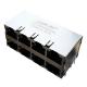 Stacked RJ45 LPJE308CNL Side Entry 8 ports 2x4 Rj45 8P8C Modular jack