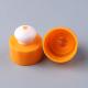 28/410 Yellow Color Plastic Bottle Lids Push Pull Type Round Shape For Shampoo