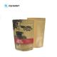 Fresh Roasted Coffee Kraft Paper Zipper Bags Gravure Printing For Espresso Beans