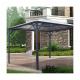 1.5mm 6mm Outdoor Aluminium Pergola , Hard Roof Gazebo With Polyester Sunshade