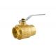 Two Pieces Female Thread Gas Brass Ball Valve With Stainless Steel Long Handle