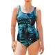 Amazon Hot Sale Body Shaper Printed One Piece Swim Suits Swim Wear Women Swimming Costumes