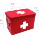 Metal First Aid Storage Box First Aid Kit medicine storage storage box Medicine Tin, Metal Medicine Storage Box