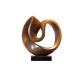 Forged Abstract Copper Art Sculpture Small Black Bronze Art Statues Reception Room Decoration