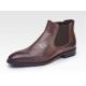 Formal Casual Mens Ankle Boots Round Toe Leather Mens Lace Up Zipper Boots