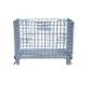 1t Wire Mesh Pallet Cage Industrial Material Handling Stackable Welded Steel Transport