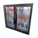 230L Upright Display Bar Fridge With Glass Door Stainless Steel R600a R134a