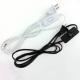1.5m Lamp Extension Cord With Switch 0.5 Wire Core Plug Power Cord Black
