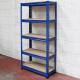 Boltless 5 Tier Metal Shelf Home Storage Unit Blue