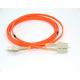 LSZH 2.0mm Fiber Optic Patch Cable 3ft SC To Duplex OM2 Multimode Red Color