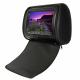 Black  OSD, IR, FM, Games, Joysticks 8GB - 16GB Portable DVD Player Car Headrest With Wide Angle