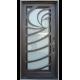 Decoritive Door Square Top Copper Finished Wrought Iron Single Door