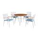 L56cm W61cm Chair Bistro Table And Chairs Set , Wicker Bistro Set