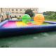 8 * 8 m PVC tarpaulin Blue Rainbow Color Inflatable Water Pool For Kids Playing